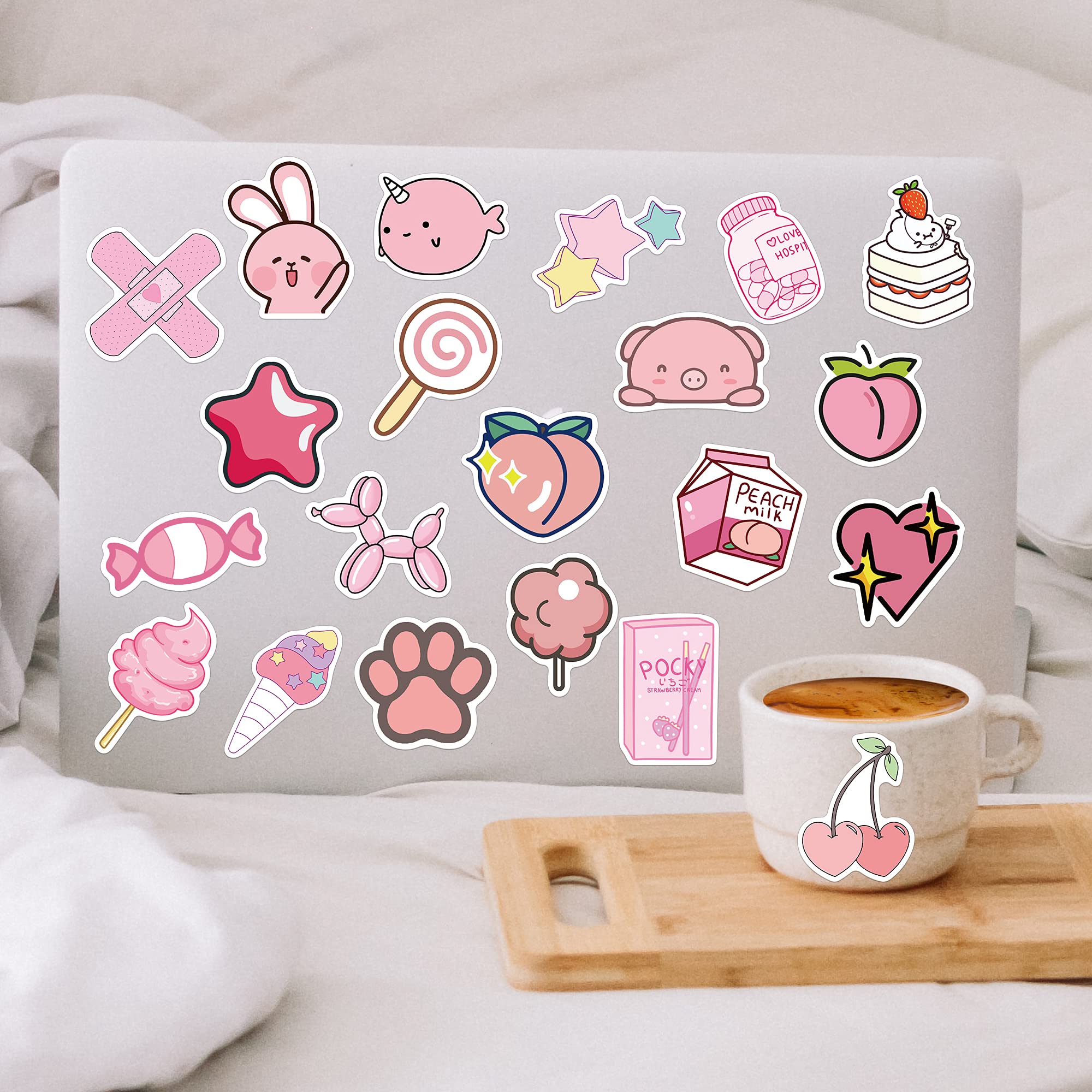 LANKEME 50PCS Kawaii Stickers for Aesthetic Decor