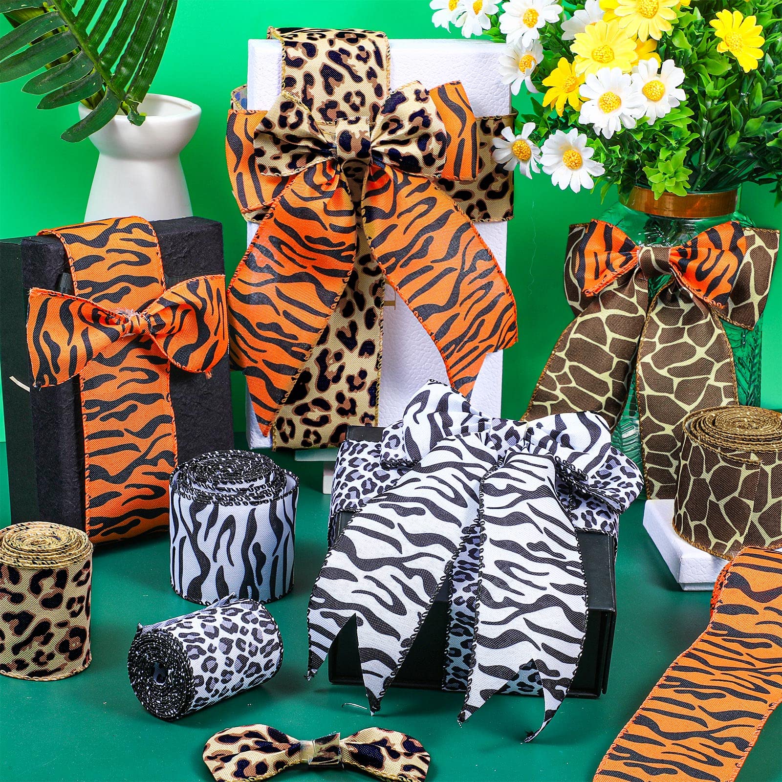 Wild Jungle Animal Burlap Ribbons - Perfect for DIY & Party Decor