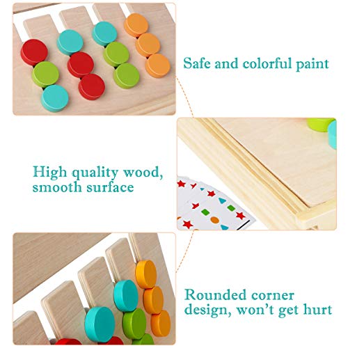 Montessori Learning Toys Slide Puzzle for Kids 3-7 | Educational Wooden ...