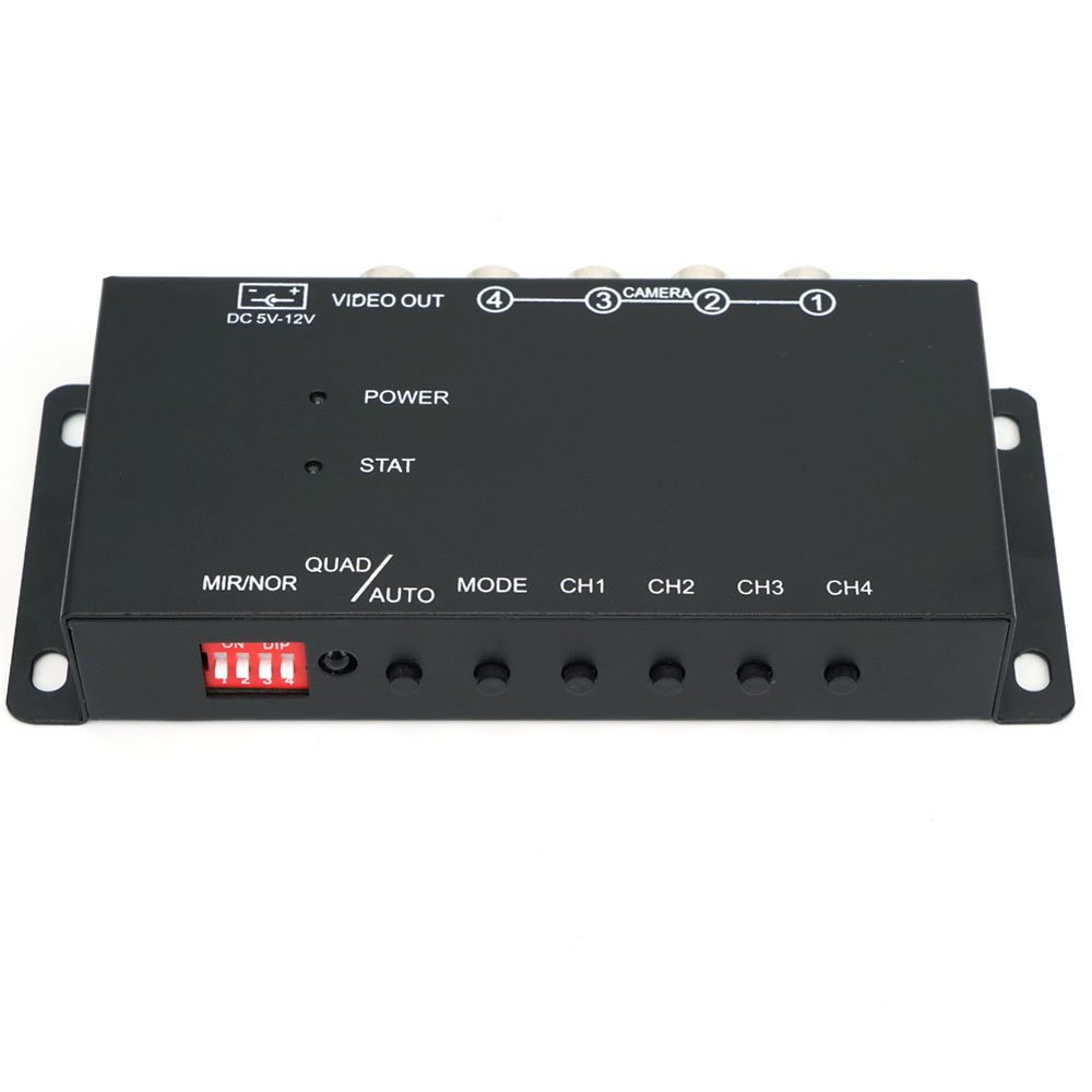 Toughsty 4Ch Mini Video Quad Splitter for CCTV Security