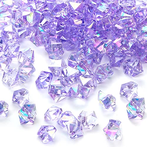 DomeStar 150PCS Purple Fake Ice Rocks - Decorative Gems