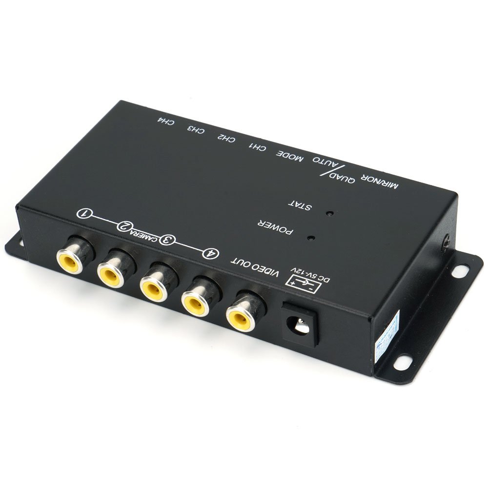 Toughsty 4Ch Mini Video Quad Splitter for CCTV Security
