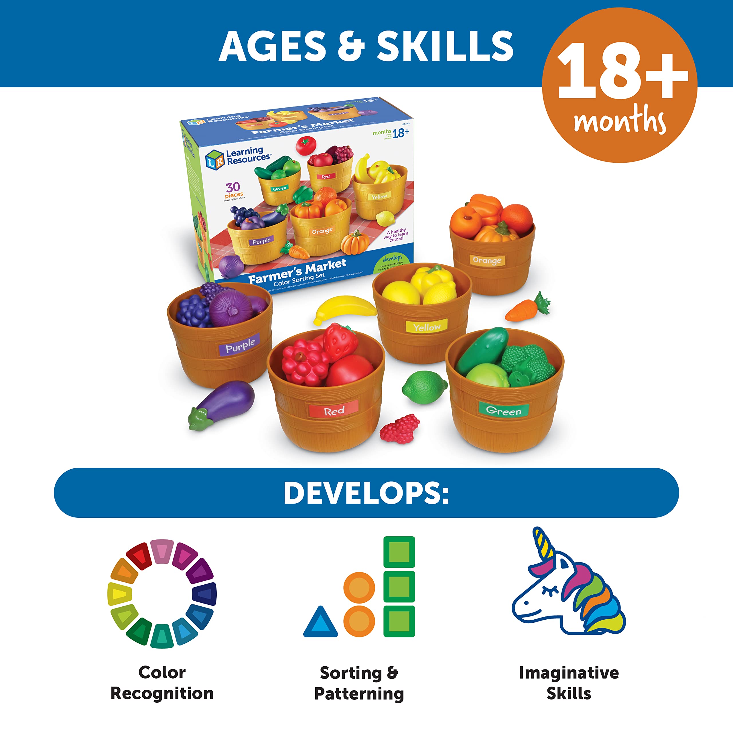 Farmer’s Market Color Sorting Set | Learning Toys for Toddlers