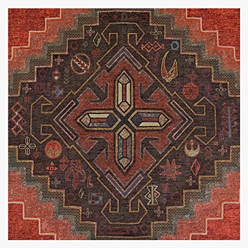 Stargate Rug RUGGABLE x Star Wars Washable Rug - Mandalore Red