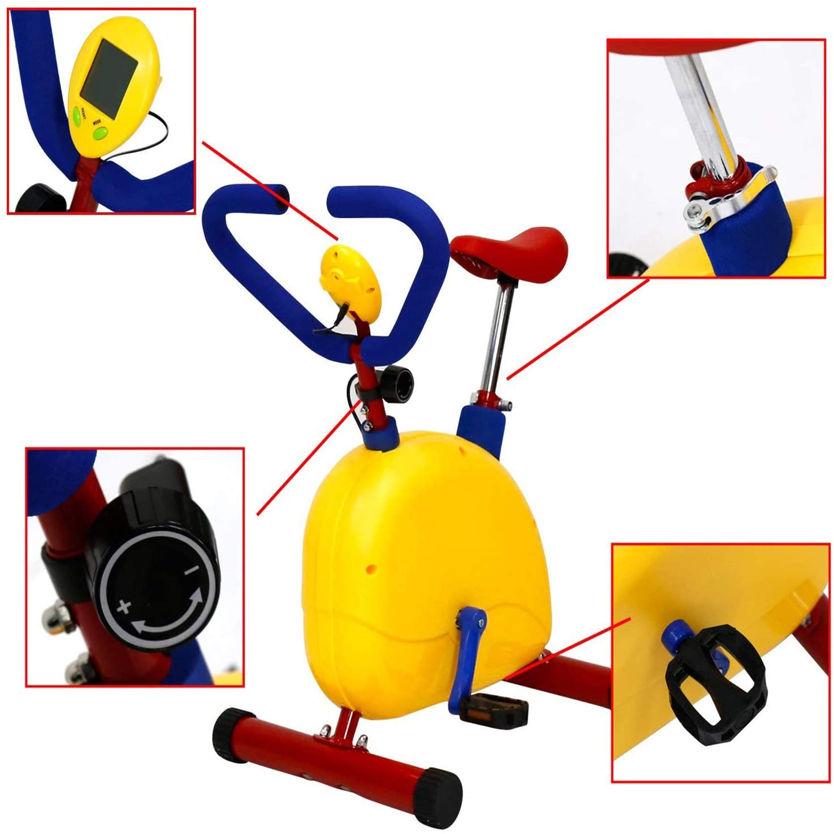 Kids Exercise Machine Fun & Fitness Kids Exercise Bike for Home Training