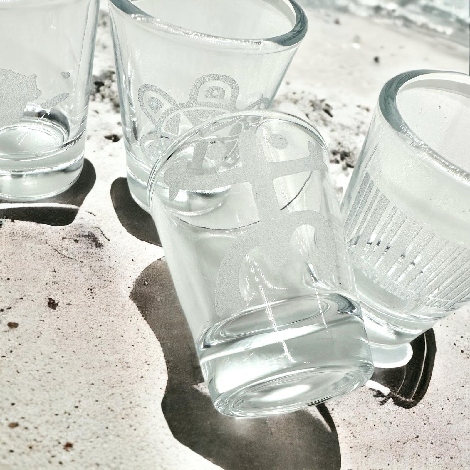 Puerto Rico Rocks Glasses Puerto Rico Shot Glass Gift Set of 4 Engraved Puerto Rican Designs