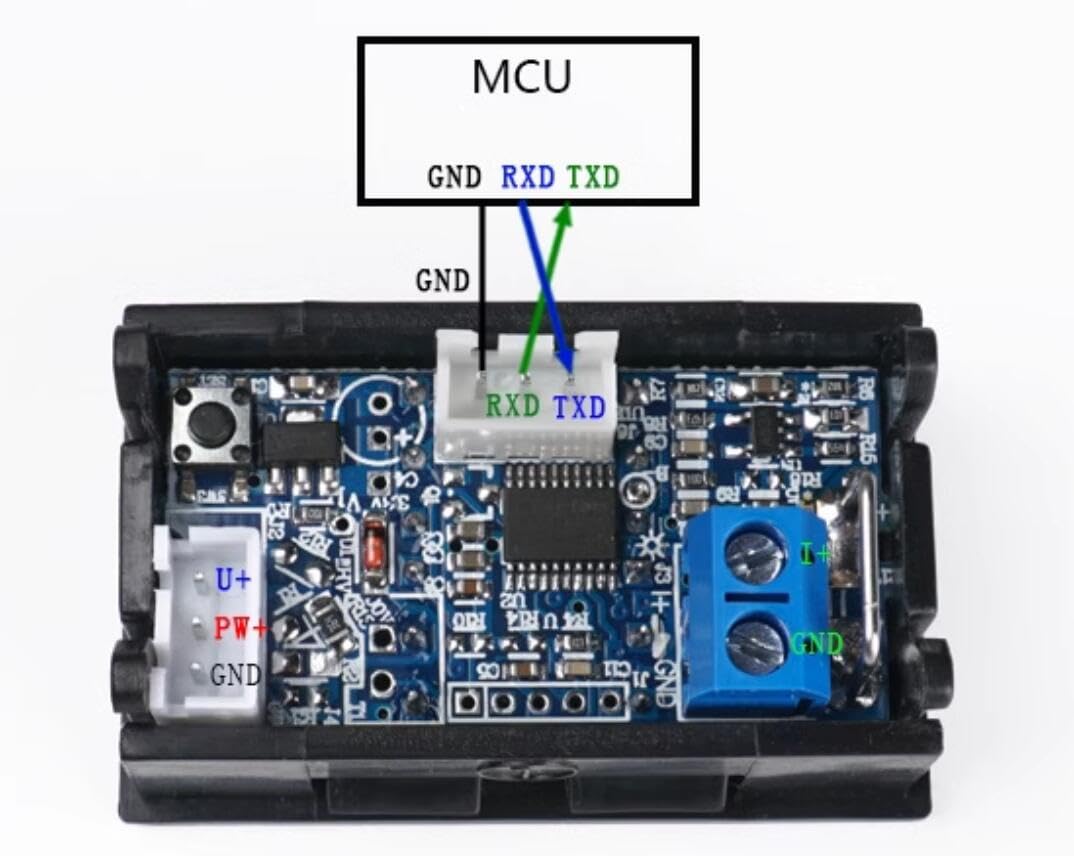 Monitor Ttl Taidacent Modbus RTU Power Monitor - Precise DC Voltage & Current Meter