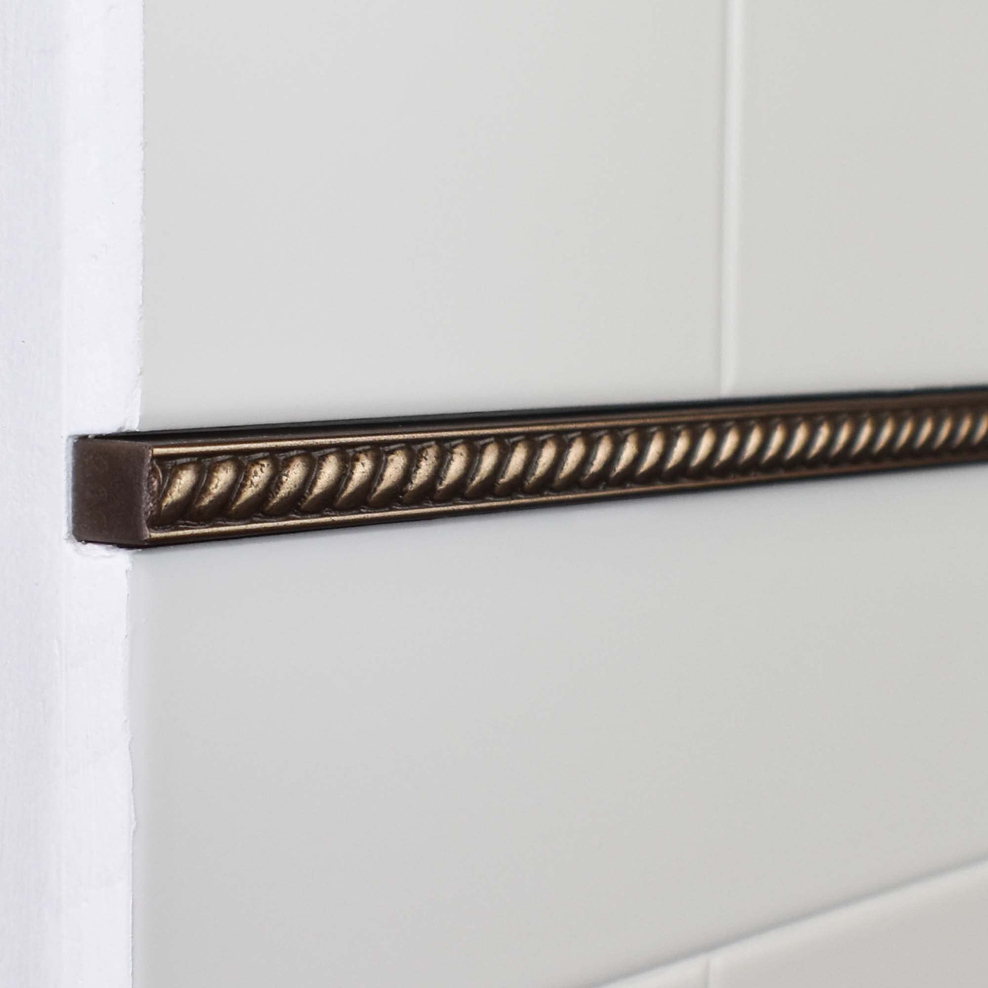 Tile Caps Kitchen Buy Questech Decorative Tile Trim in Bronze Finish